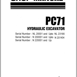 Komatsu PC71 Shop Manual SEN06806-03