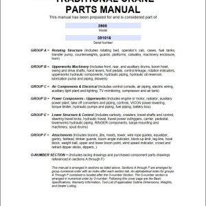 Manitowoc 3900 Parts Manual