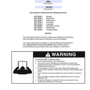 Manitowoc 3900 Service Manual