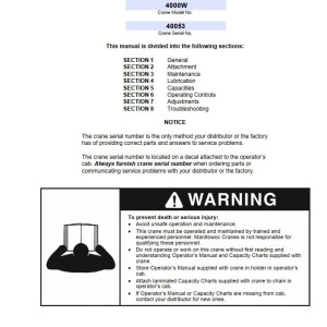 Manitowoc 4000W Service Manual