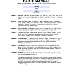 Manitowoc 4100W Parts Manual
