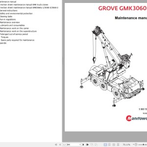 Manitowoc GMK3060-2 Maintenance Manual