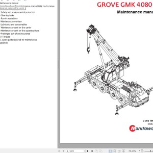 Manitowoc GMK4080-3 Maintenance Manual