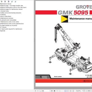 Manitowoc GMK5095 Maintenance Manual