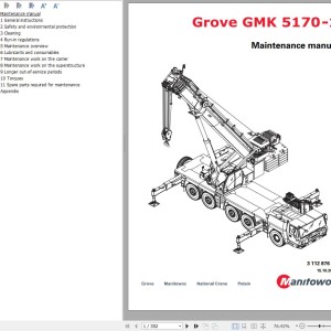 Manitowoc GMK5170-1 Maintenance Manual