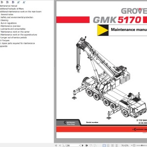Manitowoc GMK5170 Maintenance Manual