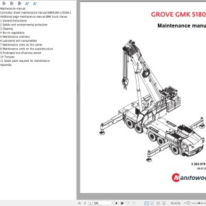 Manitowoc GMK5180-1 Maintenance Manual
