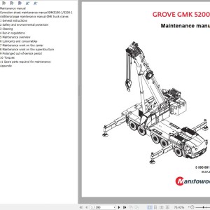 Manitowoc GMK5200-1 Maintenance Manual