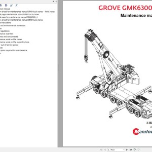 Manitowoc GMK6300L-1 Maintenance Manual