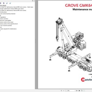 Manitowoc GMK6400 Maintenance Manual