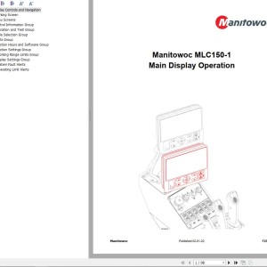 Manitowoc Main Display MLC150-1 Operation Manual