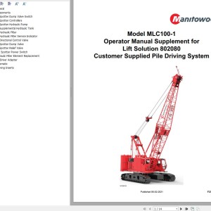 Manitowoc MLC100-1 Operator Manual