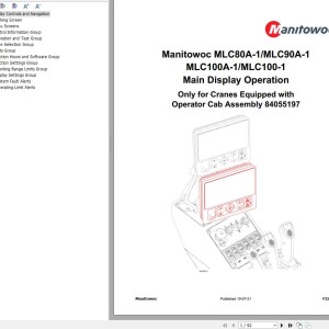 Manitowoc MLC80A-1 to MLC100-1 Operation Manual