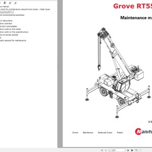 Manitowoc RT550E Maintenance Manual