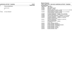 Massey Ferguson 1710 1730 1810 1830 Parts Catalog 651967