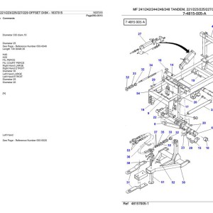 Massey Ferguson 241 to 248 Tandem, 221 to 229 Parts Catalog 1637315