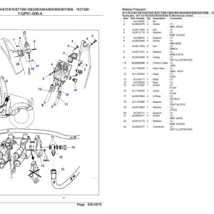 Massey Ferguson 871 to 898 Parts Catalog 1637389