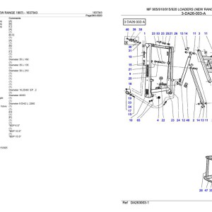 Massey Ferguson 905 910 915 920 (New Range 1997) Parts Catalog 1637343