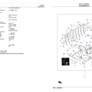Massey Ferguson 921X Parts Catalog 6246141
