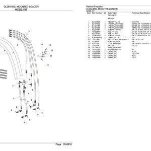 Massey Ferguson DL260 MSL Parts Catalog 79036185