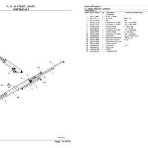 Massey Ferguson FL.3419X Parts Catalog 6246471