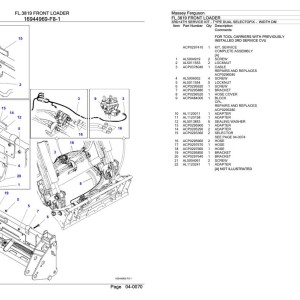 Massey Ferguson FL.3819 Parts Catalog 6246418