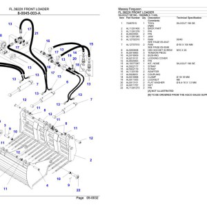 Massey Ferguson FL.3922X Parts Catalog 6246475