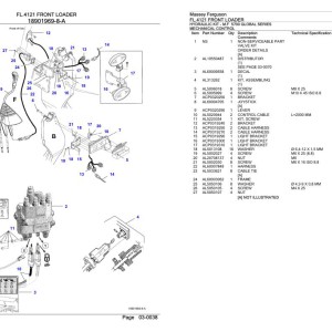 Massey Ferguson FL.4121 Parts Catalog 6246421