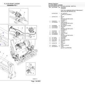 Massey Ferguson FL.4125 Parts Catalog 6246433