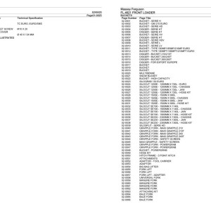 Massey Ferguson FL.4621 Parts Catalog 6246426