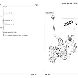 Massey Ferguson MF 250 Parts Catalog 819685