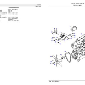 Massey Ferguson MF 250 Parts Catalog C025003