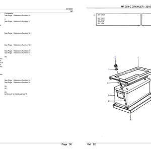Massey Ferguson MF 254 C Crawler Parts Catalog 3310581