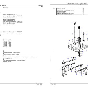 Massey Ferguson MF 254 Parts Catalog 1426776