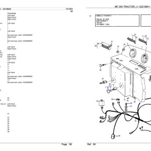 Massey Ferguson MF 254 Parts Catalog 3310600