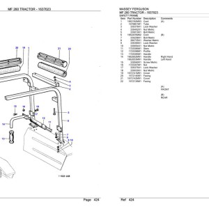 Massey Ferguson MF 260 Parts Catalog 1637023