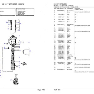Massey Ferguson MF 264 T S Parts Catalog 3310762
