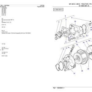 Massey Ferguson MF 265 S 285 S Parts Catalog 1637304