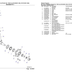 Massey Ferguson MF 7244 (Stage 3B 4I) Parts Catalog 3906381