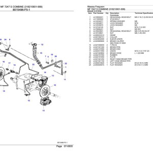 Massey Ferguson MF 7247 S Parts Catalog 3906251