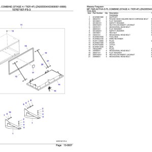 Massey Ferguson MF 7345 Activa S PL (Stage 4 Tier 4F) Parts Catalog 6246438
