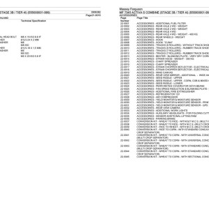 Massey Ferguson MF 7345 Activa S (Stage 3B Tier 4I) Parts Catalog 3906382