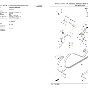 Massey Ferguson MF 7347 Activa S PL (Stage 4 Tier 4F) Parts Catalog 6246439