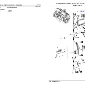 Massey Ferguson MF 7360 Beta (Stage 3B Tier 4I) Parts Catalog 3906384