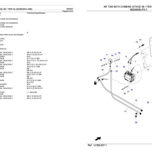 Massey Ferguson MF 7360 Beta (Stage 3B Tier 4I) Parts Catalog 3906467