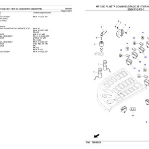 Massey Ferguson MF 7360 PL Beta (Stage 3B Tier 4I) Parts Catalog 3906385