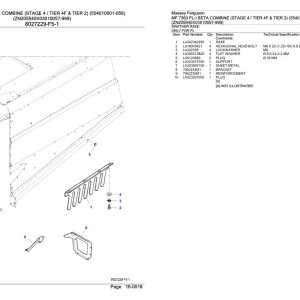 Massey Ferguson MF 7360 PL-I Beta (Stage 4 Tier 4F & Tier 2) Parts Catalog 6246179