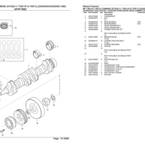 Massey Ferguson MF 7360 PL-I Beta (Stage 4 Tier 4F & Tier 2) Parts Catalog 6246515