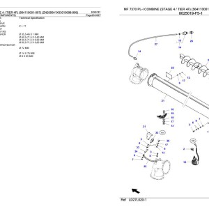 Massey Ferguson MF 7370 PL-I (Stage 4 Tier 4F) Parts Catalog 6246181