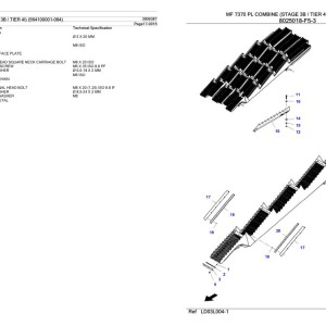 Massey Ferguson MF 7370 PL (Stage 3B Tier 4I) Parts Catalog 3906387